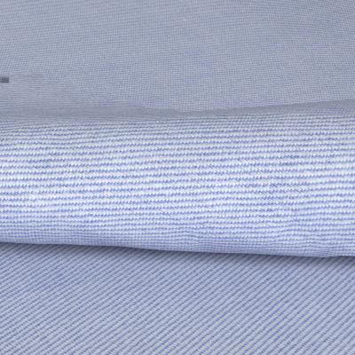 China RTS 100/2s Cotton Yarn Anti-Static Dye Twill Solid Blue 100% Cotton Fabric Woven Midweight Solid Shirting Fabric for sale