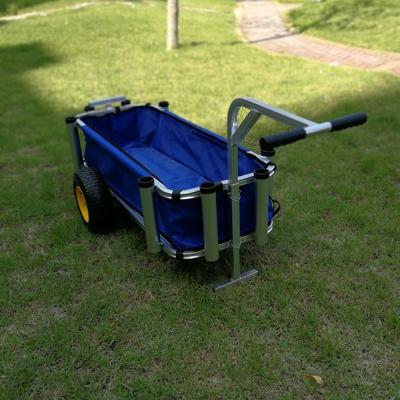 China Outdoor Portable Aluminum Balloon Wheel Easy-Carry Beach Cart Frame Lightweight Easy To Use Camping Beach Cart for sale