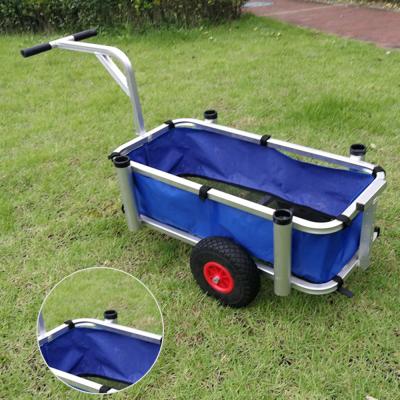 China Top Quality Easy-Carry Service Outdoor Fishing Beach Cart Handy Lightweight Aluminum Beach Cart for sale