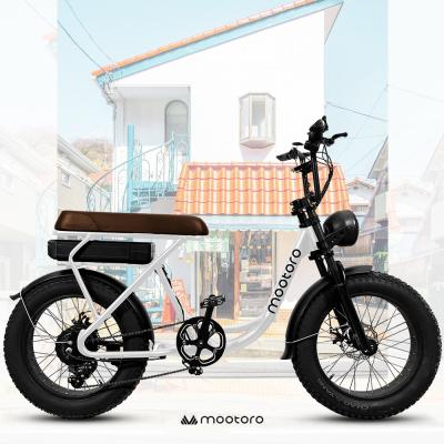 China Mootoro Fat Tire Fat Tire City Bike Battery Aluminum Alloy Fast Cycle 500w 1000w 48v 13Ah Tire Electric Ebike Retro Big Hub Motor for sale