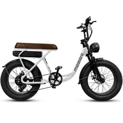 China Aluminum Alloy 500w 750w 1000W Motor Tire e Bike Retro Fat Mini Electric Bike MTB Brushless Electric Bicycle for sale