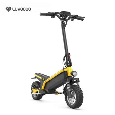 China Unisex fast fat tire 500w 48v electric e scooter with seat long range foldable offroad electric moped scooter for sale