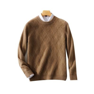 China Anti-pilling Autumn And Winter New Sweater Men's Thick Loose Crewneck Sweater Business Casual Knitted Cashmere Sweater Bottom for sale