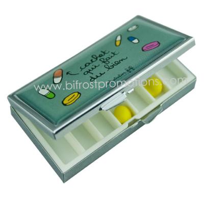 China Lockable Metal 7 Compartments Metal Pill Box for sale