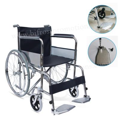 China Standard Size High Quality Manual Steel Wheelchair Folding Standard Size for sale