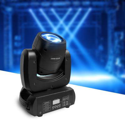 China Introduce the most popular led stage lights 100w beam head light projector sharpy mini moving stage lighting for DJ for sale