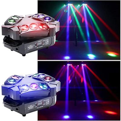 China KM-MH13023 MiNi Nine Stage Birds Moving Head Beam Light 4in1 9 Eyes Moving Head Spider Beam Light 3W RGBW for sale