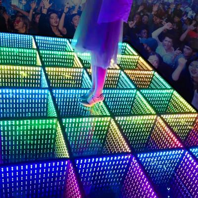 China Easy RGB Step Assemble Events 3D Led Wedding Dance Floor Dance Floor for sale