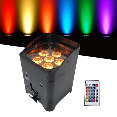 China Wedding RGBW 6in1 UV led battery uplights for wedding party for sale