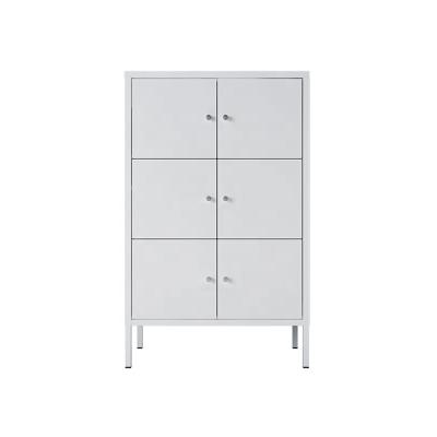 China Modern Design Adjustable Living Room Locker Wardrobe Staff Shorts Metal 6 Door Steel Storage Cabinet (Other) for sale