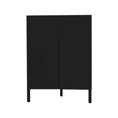 China (Size) Conner Metal Cabinet Home Black Adjustable Custom Colored Steel Locker Wardrobe For Living Room Furniture for sale