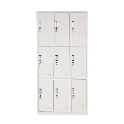 China Expandable Steel Changing Room Locker Cabinet / 9 Doors Personal Locker for sale