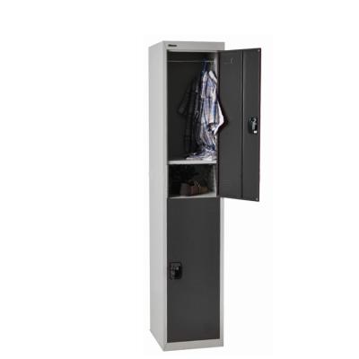 China Factory price 2 door new design locker metal clothes storage steel closet for sale