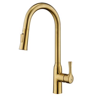 China Pull out cupc jet cupc sinle handle grifos de cocina kitchen faucet gold kitchen sink brass faucet pull out for sale