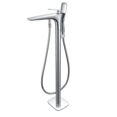 China Without Slide Bar Floor Tub Sink Faucets HIMAKR CUPC UPC Freestanding Tub Faucet for sale