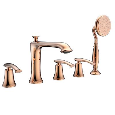 China Without DA Banheira Bathroom 5 Hole Roman Tub Faucet HIMARK Slide Bar Tub Shower Faucet Grifo Torneira Tub Faucet for sale