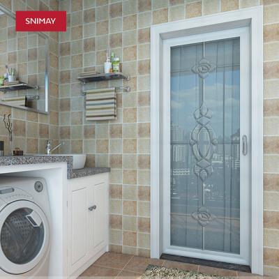 China eco-friendly high quality aluminum swing glass door for bathroom door design for sale