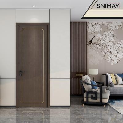 China Modern Solid Wood Interior Doors Latest Snimay Modern Design With Frames Wood for sale