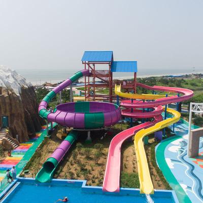 China Family / Kids Large Commercial Water Park Swimming Pool Water Slides For Sale for sale