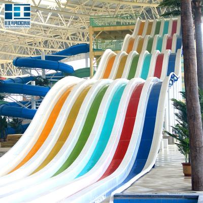 China Teenager/Family Rainbow Fiberglass Adult Water Slide For WangMing Amusement Felix Aqua Park for sale