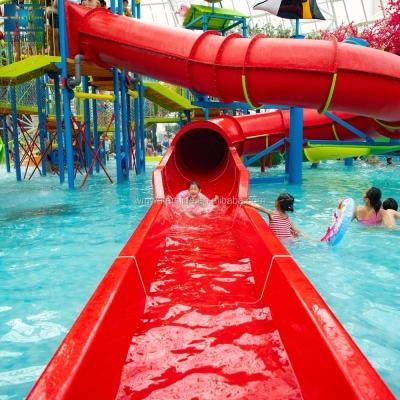 China Teenager/kids family outdoor theme park slide with swimming pool water park slide for sale for sale