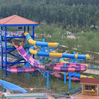 China Wholesale Equipment Fiberglass Fiberglass Water Park Outdoor Water Slides For Sale for sale