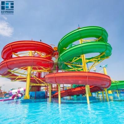 China China WM Fiberglass Slide Outdoor Fiberglass Swimming Pool Water Slide For Sale for sale