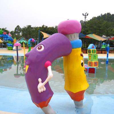 China Water pool cartoon crayon water play equipment or kids attraction for kids pool for sale