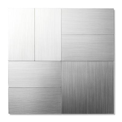 China Colorize Backsplash Waterproof Peel and Stick Tiles Stick On Kitchen Backsplash Panel Aluminum Waterproof Mosaic Tile For Bathroom for sale