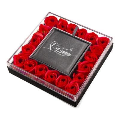 China Recyclable Custom Luxury Packaging Rose Display Box Flower Gift Box for sale