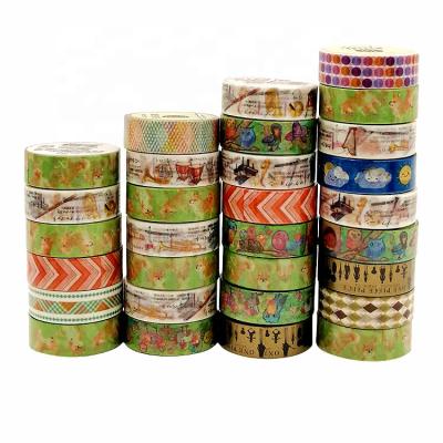 China Best Selling Waterproof Color Drawing Design Washi Tape Washi Packaging Tape Glitter Washi Tape Set for sale