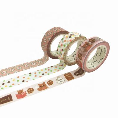 China Hot Selling Cute Cheap Price Vintage Washi Tape Waterproof Washi Tape Box Tape Eigen Design Girl Washi Tape for sale