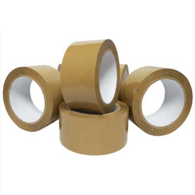 China Tan Color Carton Sealing Bopp Brown Waterproof Strong Bond Wrapping Tape for sale