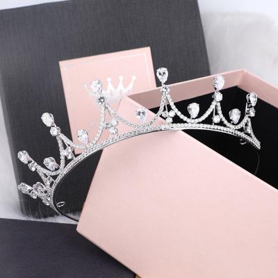 China Trendy Platinum Plated 24K Gold Plated Bridal Crown Wedding Tiaras And Head Crowns Jewelry Accessories Pageant Crown For Women Bride for sale