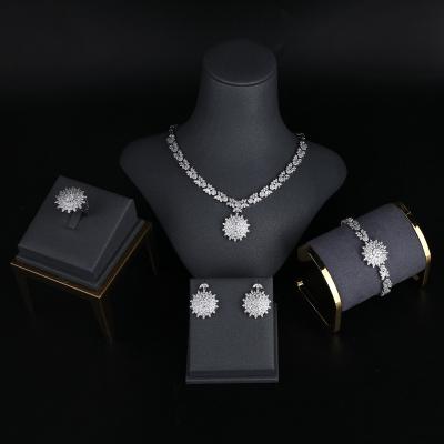 China FASHIONABLE Ring Earrings platinum plated bracelet and necklace sets women bridal jewelry sets jewelry luxury factory direct sales for sale