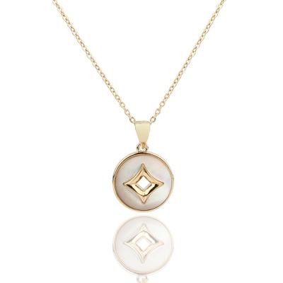 China FASHIONABLE 18K Gold Plated Jade Chain Pendant Necklace For Women Peace Amulet Meaning Healthy And Safe 925 Sterling Silver Necklace for sale