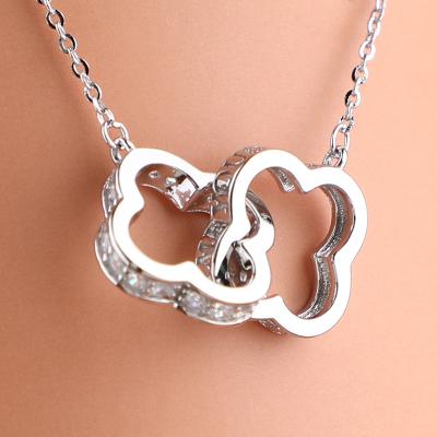 China Factory Wholesale Fashionable High Quality Tasty Clover S925 Sterling Silver 18K Gold Plated Necklace For Women for sale