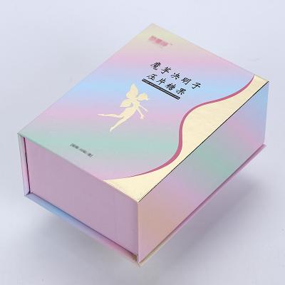 China Recyclable Custom Luxury Eyelash Packaging Rigid Cardboard Paper Lip Gloss Magnet Gift Box With EVA Foam for sale