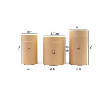 China Disposable Eco Friendly Biodegradable Logo Printed Round Food Coffee Tea Cylinder Packaging Custom Kraft Paper Tube for sale