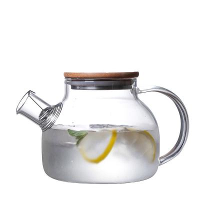 China Viable Glass Factory Daily Wholesale Customizable Logo Necessities Jug Juice Pot Glass Teapot for sale