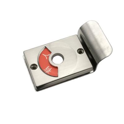 China Bathroom Stainless Steel Latch Door Lock Indicator Bathroom Lavatory Toilet Public Privacy Latch for sale