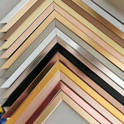 China Modern Decorative Stainless Steel Strip Cangle Wall Tile Profile Trim For Furniture for sale