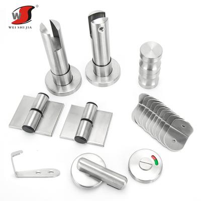 China Public Bathroom Stainless Steel Cubicle WC Bathroom Accessories Toilet Partition Material for sale