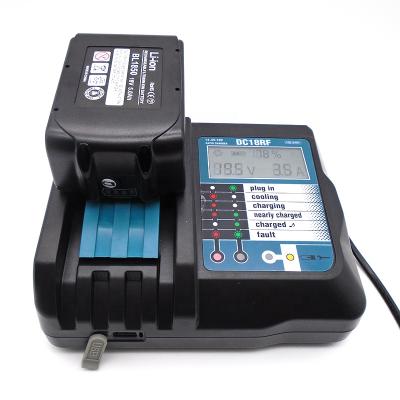 China Power Tool DC18RF Lithium Ion Battery Charger With LCD Screen For Power-Tools-Battery-Chargers All Makita Battery BL1830 BL1815 14.4V-18V DC for sale