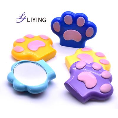 China Personalized Custom Logo Lovely Cat Claw Shaped Mirror Pocket Mirror for sale