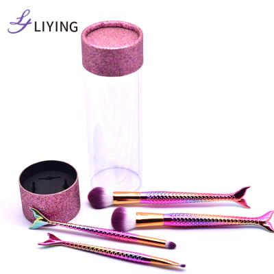 China Angular Blush Best Selling Private Label Makeup Brush Mermaid Makeup Brush Set With Case for sale