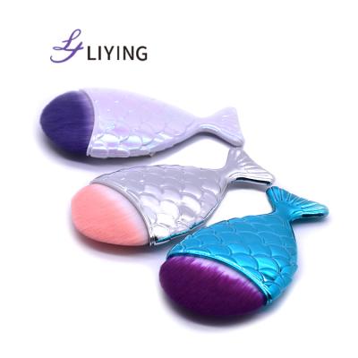 China Angular Blush Mermaid Fish Kabuki Makeup_ Hot Selling Brush for sale