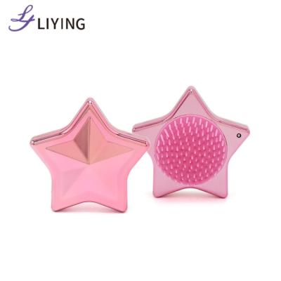 China Home wholesale hot sale star shape brush straightener plastic hair detangling comb for sale