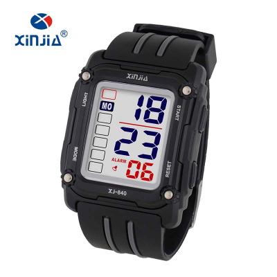 China 2014 XINJIA Alarm Men's Wristwatch 30M Waterproof Square Shape Sports Cheap Digital Watch For Promotion for sale