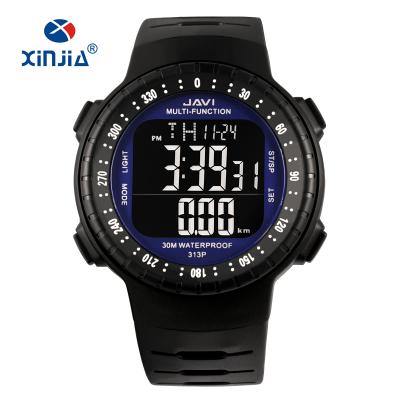 China Multifunctional JAVI Outdoor Sport Alarm 3D Pedometer Watch for TPU Resin Strap Countdown Timer Chime Hourly Sports Watch Smart for sale